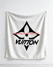 Minimalist VUITTON Flannel Throw Blanket 288